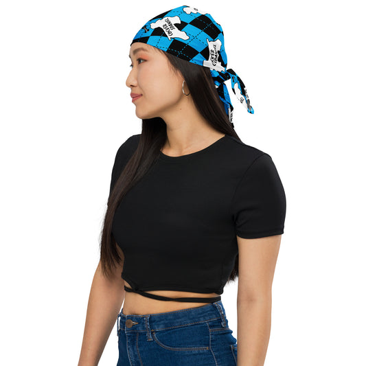 Cocker Spaniel Argyle Blue and Black All-over print bandana
