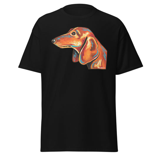 Dachshund men's t-shirt black by Dog Artistry