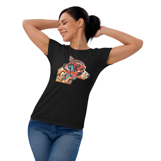 Chihuahua women's t-shirt black by Dog Artistry