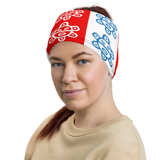Taino Sun Red Vertical Stripes Neck Gaiter