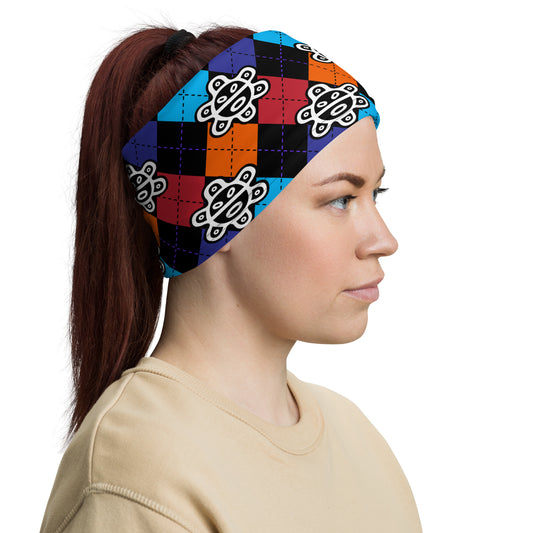 Taino Sun Colorful Argyle Neck Gaiter