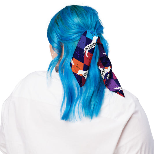 Colorful Argyle Rescued All-over print bandana