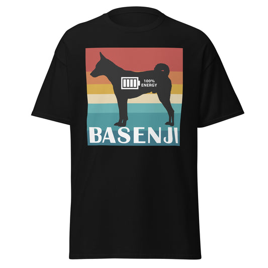 Basenji 100% Energy Men's classic tee by Dog Artistry