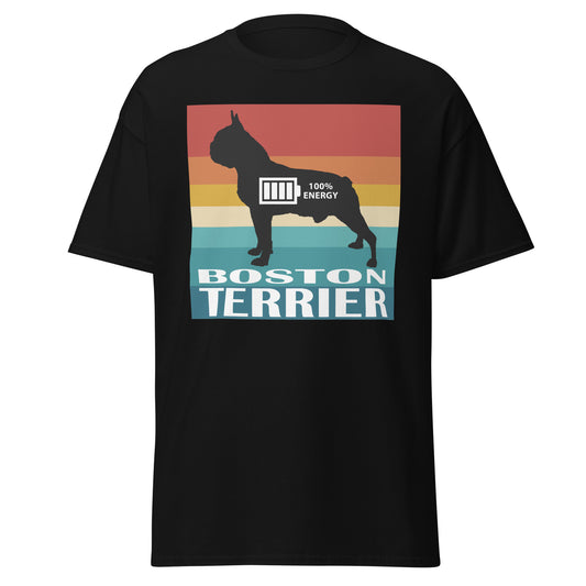 Boston Terrier 100% Energy Men's classic tee by Dog Artistry