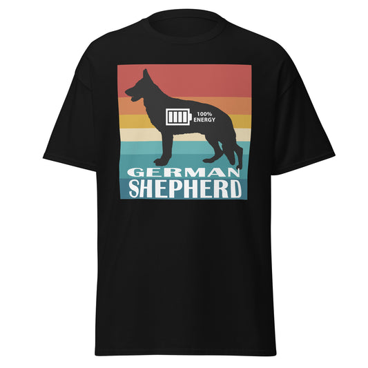 German Shepherd 100% Energy Men's classic tee by Dog Artistry