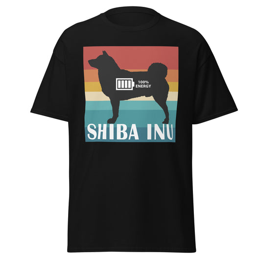 Shiba Inu 100% Energy Men's classic tee by Dog Artistry