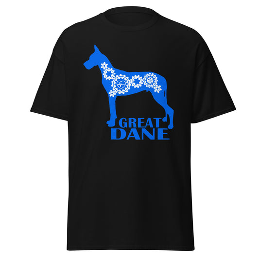 Great Dane Bionic men’s black t-shirt by Dog Artistry.