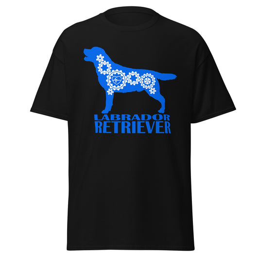 Labrador Retriever Bionic men’s black t-shirt by Dog Artistry.
