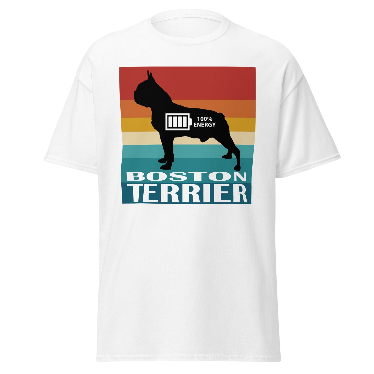 Boston Terrier 100% Energy Men's classic tee by Dog Artistry