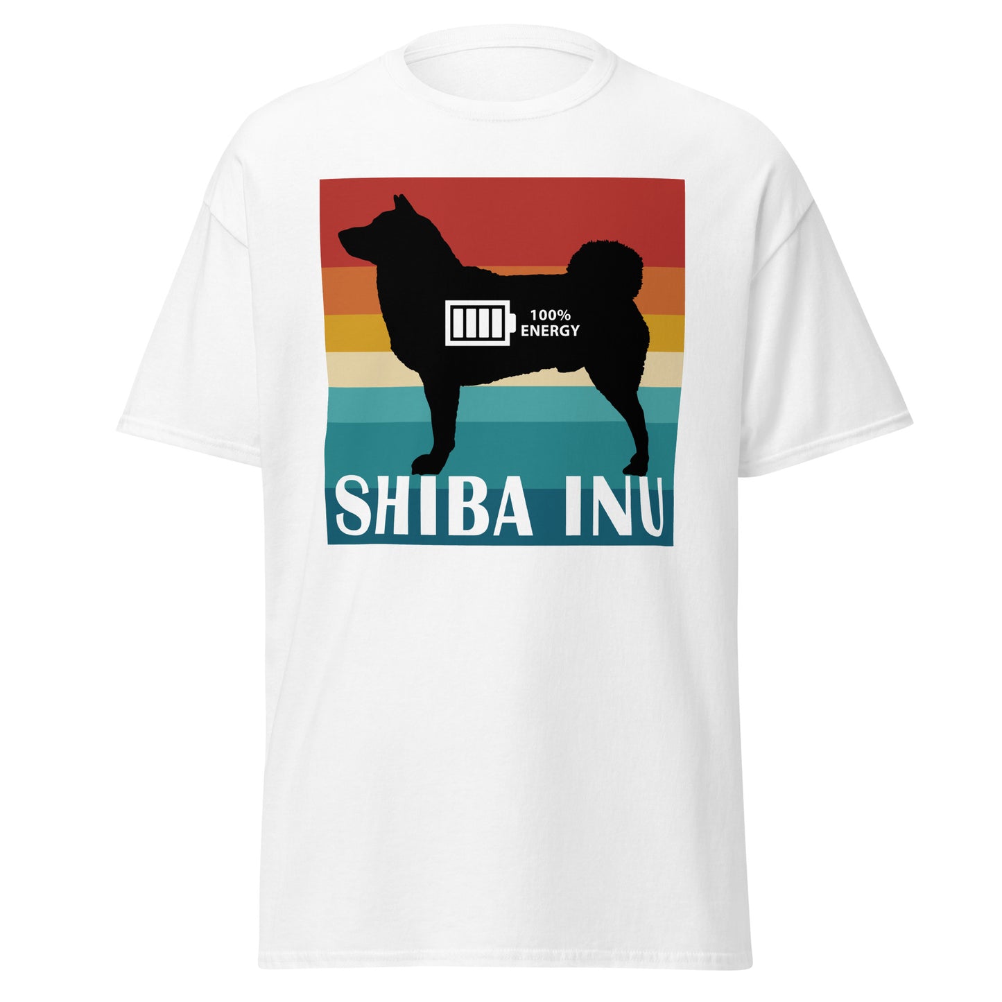 Shiba Inu 100% Energy Men's classic tee by Dog Artistry
