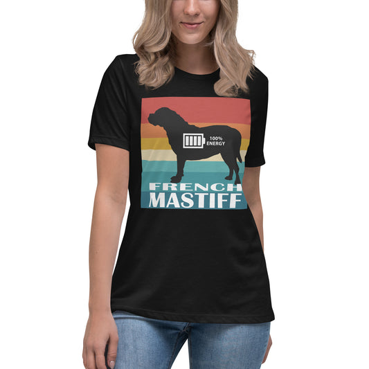 French Mastiff 100% Energy Women's Relaxed T-Shirt by Dog Artistry