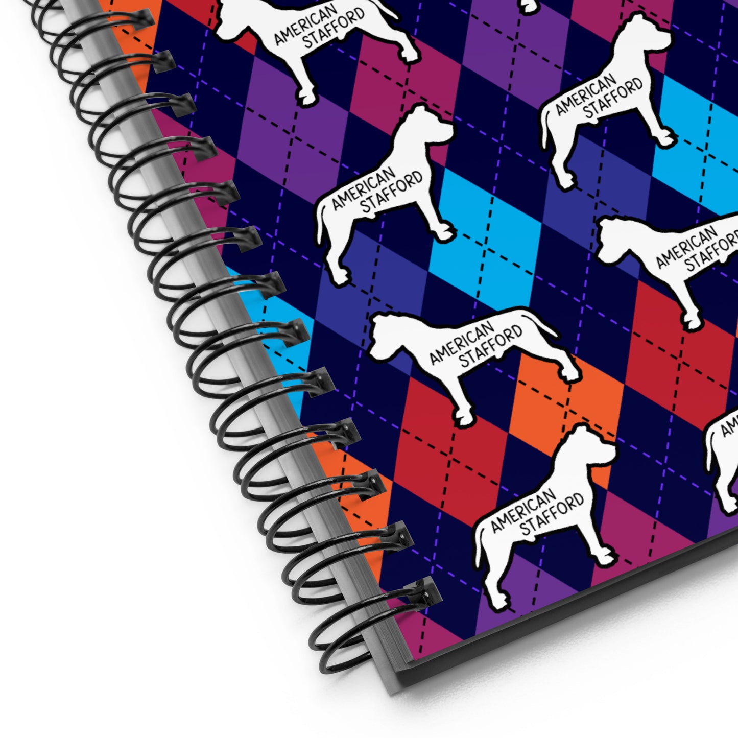 American Stafford Colorful Argyle Spiral notebook