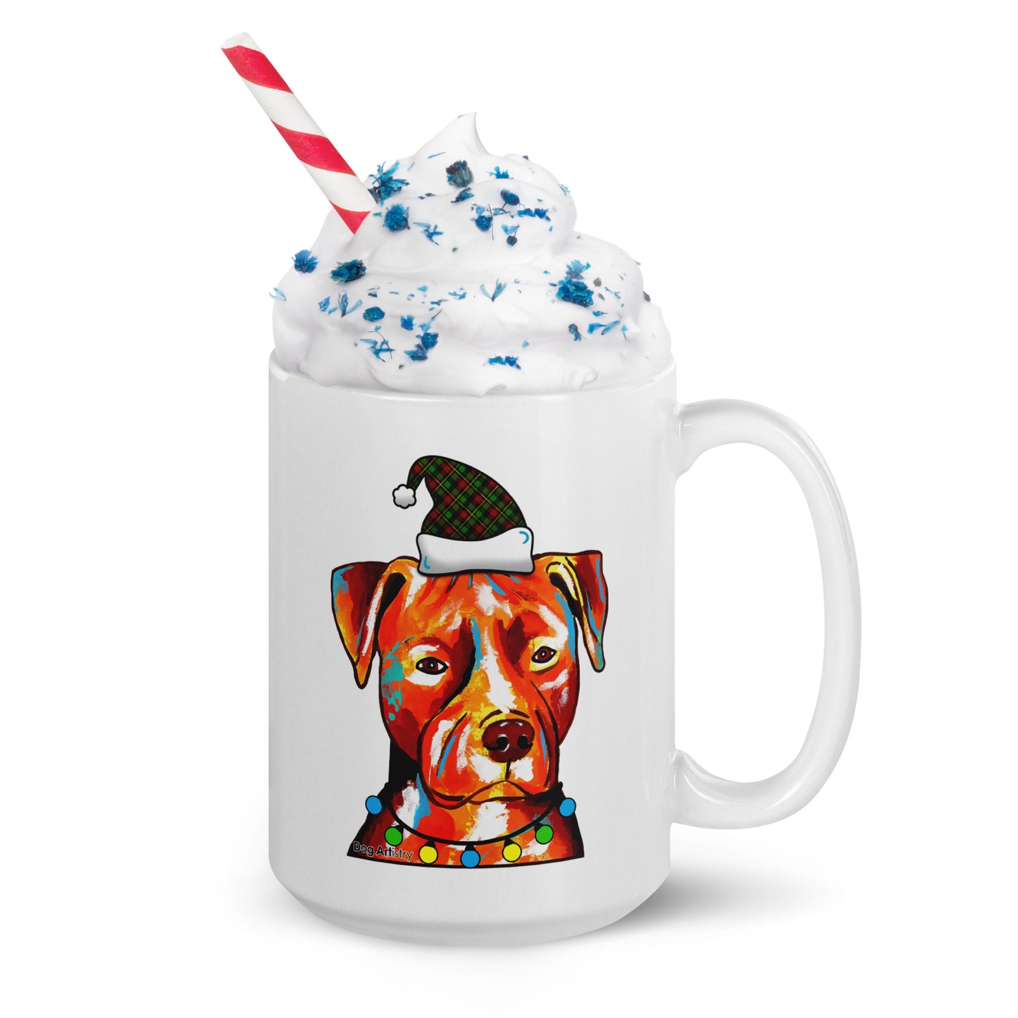 Amstaff - Pit Bull This Is As Jolly As I Get Holiday Coffee Mug by Dog Artistry