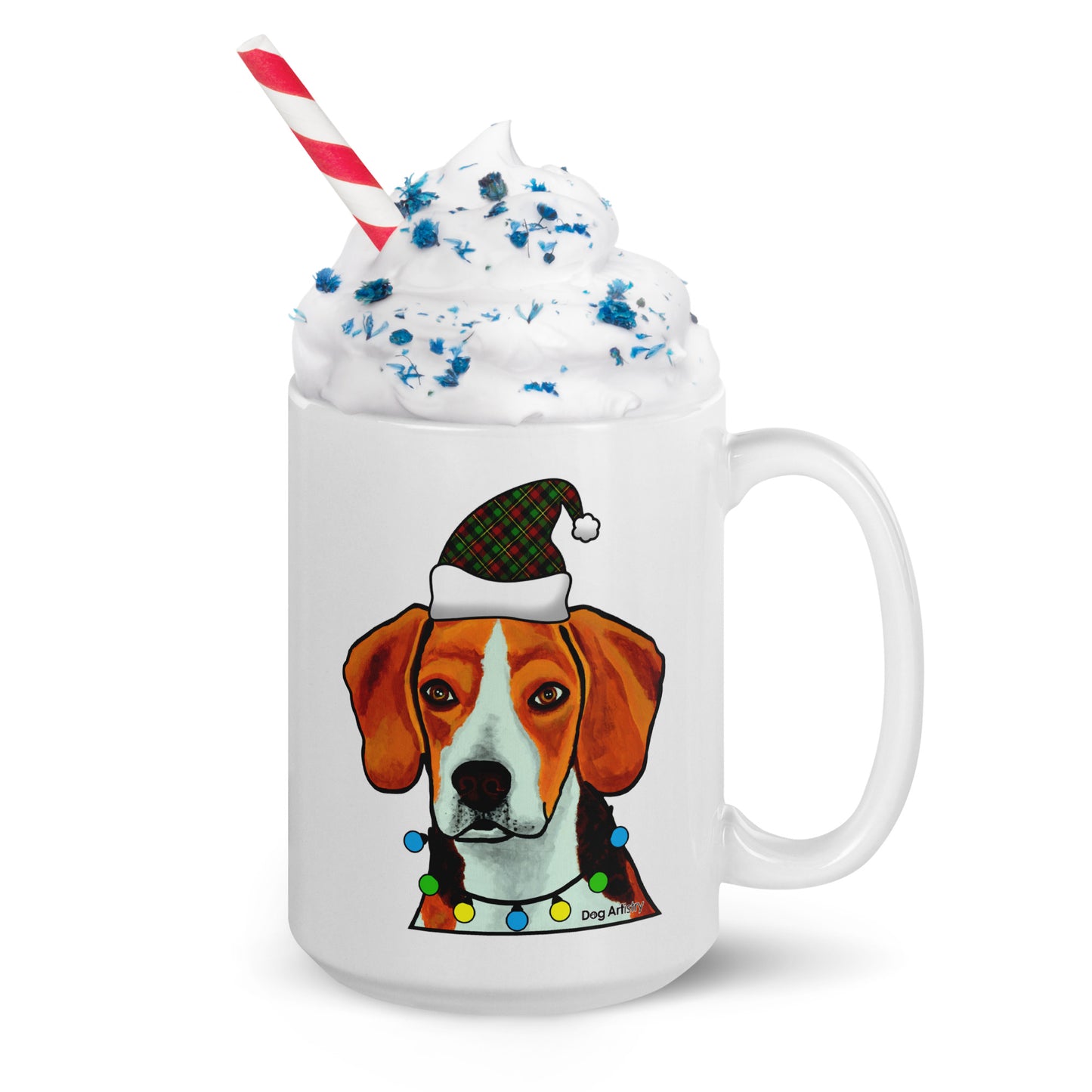 Beagle This Is As Jolly As I Get Holiday Coffee Mug by Dog Artistry