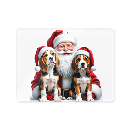 Beagle Puppies with Santa Claus Acrylic Ornament