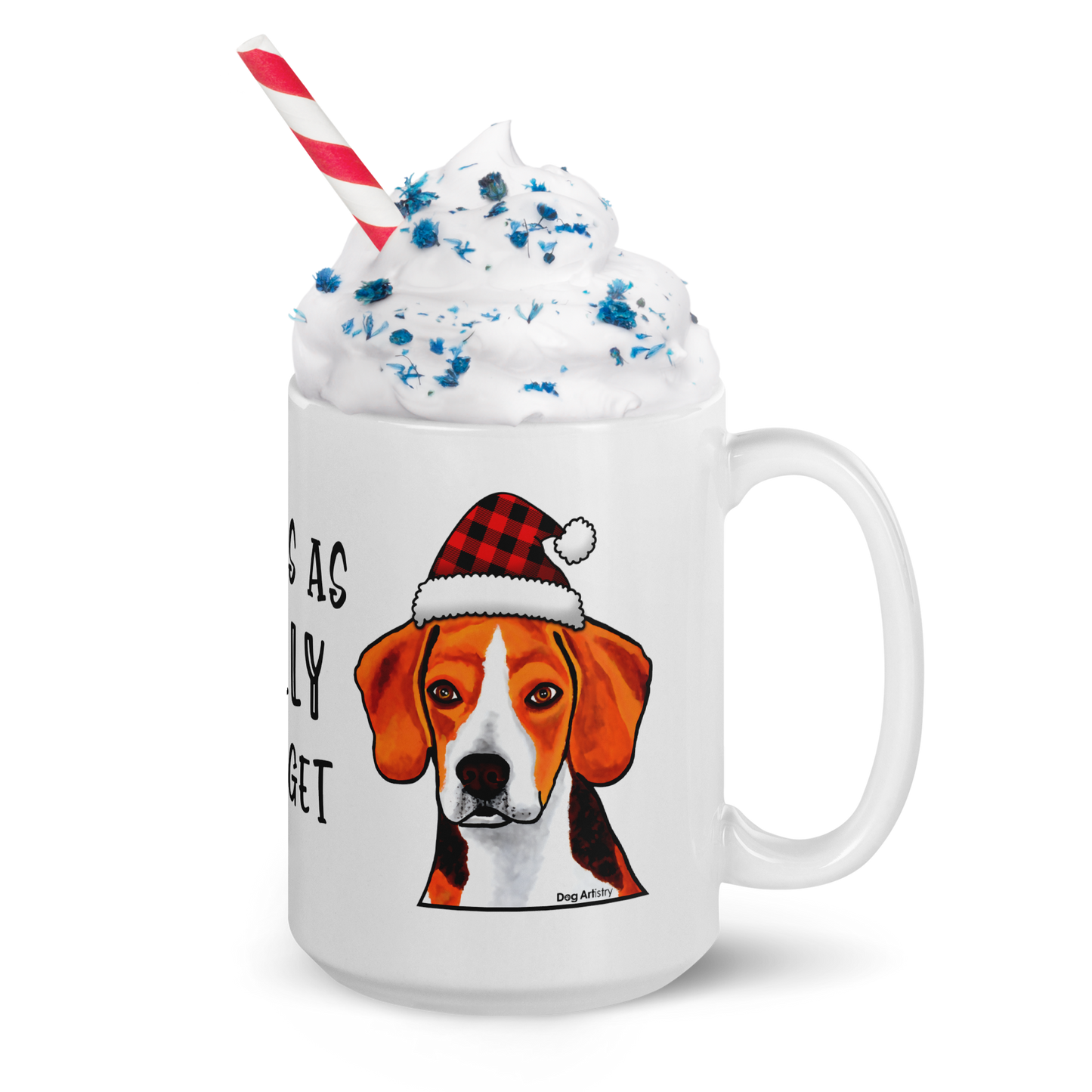 Beagle This Is As Jolly As I Get White Glossy Mug