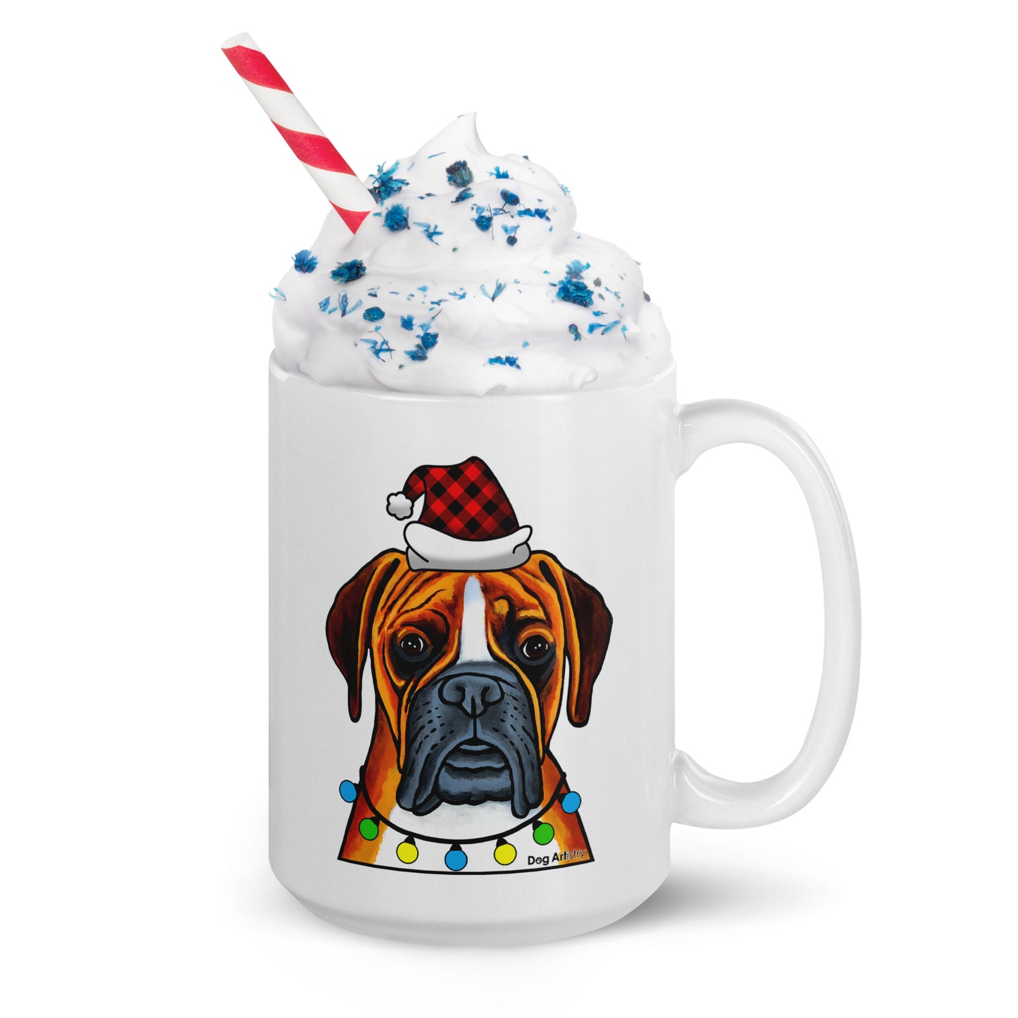 Boxer Nice-ish Holiday Mug by Dog Artistry