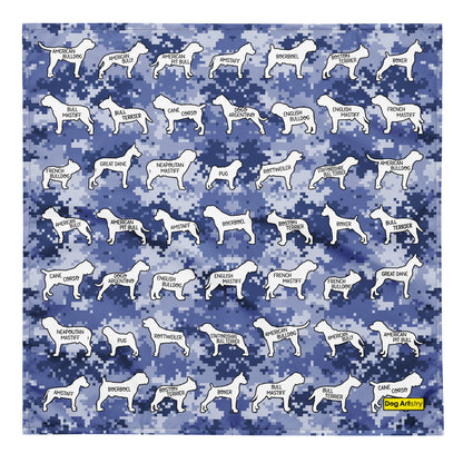 Bully breed dogs camouflage bandana by Dog Artistry