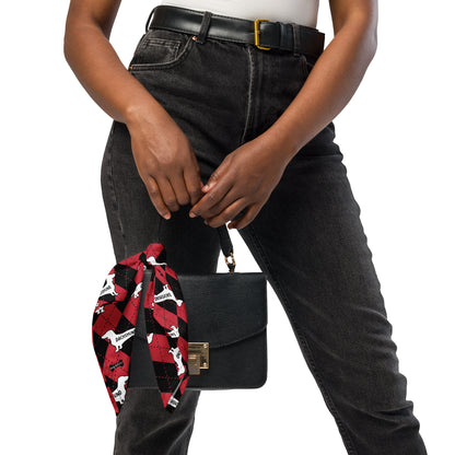 Dachshund Argyle Red and Black All-over print bandana