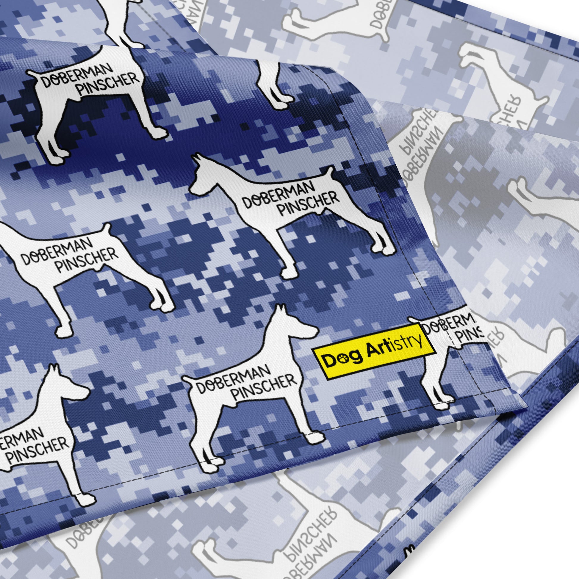 Doberman Pinscher camouflage bandana by Dog Artistry