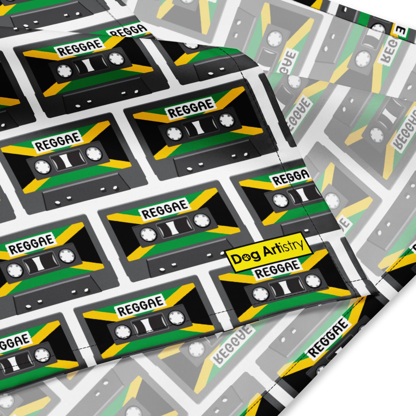 Reggae Cassette Tapes with Jamaican Flag All-over print bandana