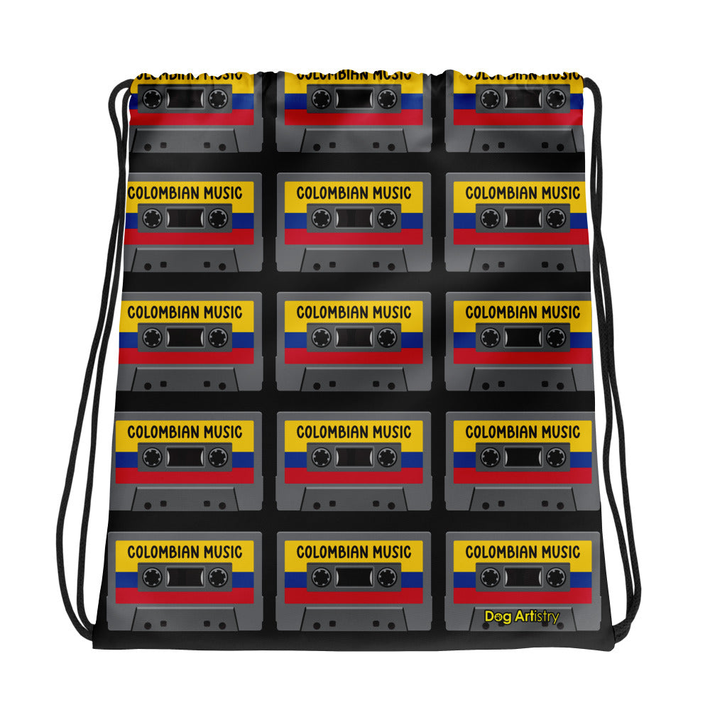 Colombian Music Cassette Tapes Drawstring bag