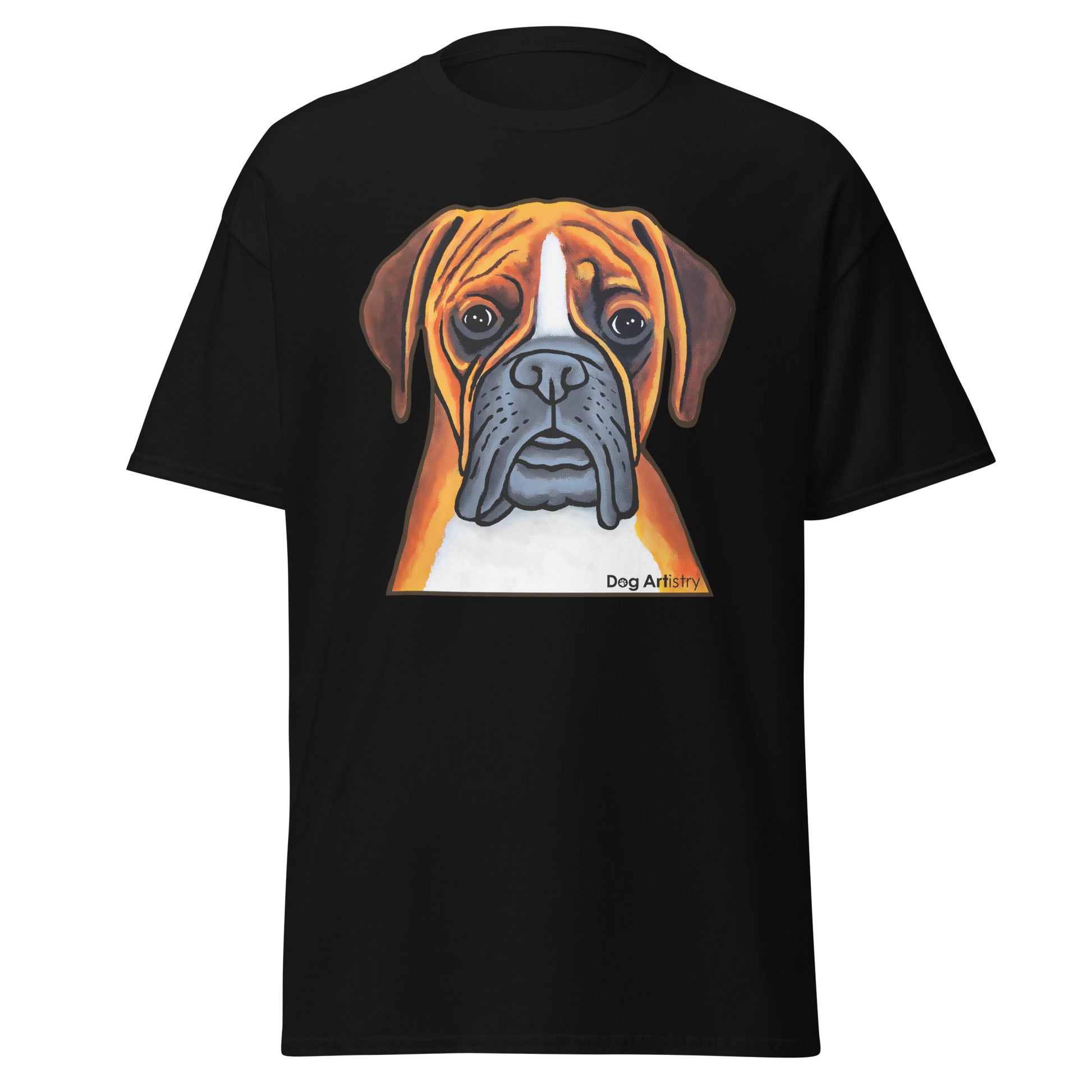 Boxer Dog Men's T-shirt by Dog Artistry