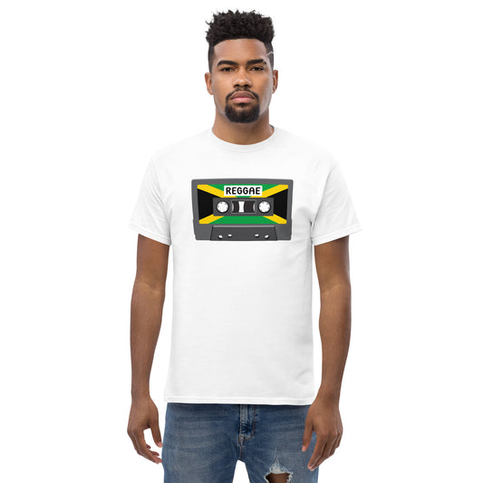 Reggae Cassette Tapes with Jamaican Flag Men's classic tee