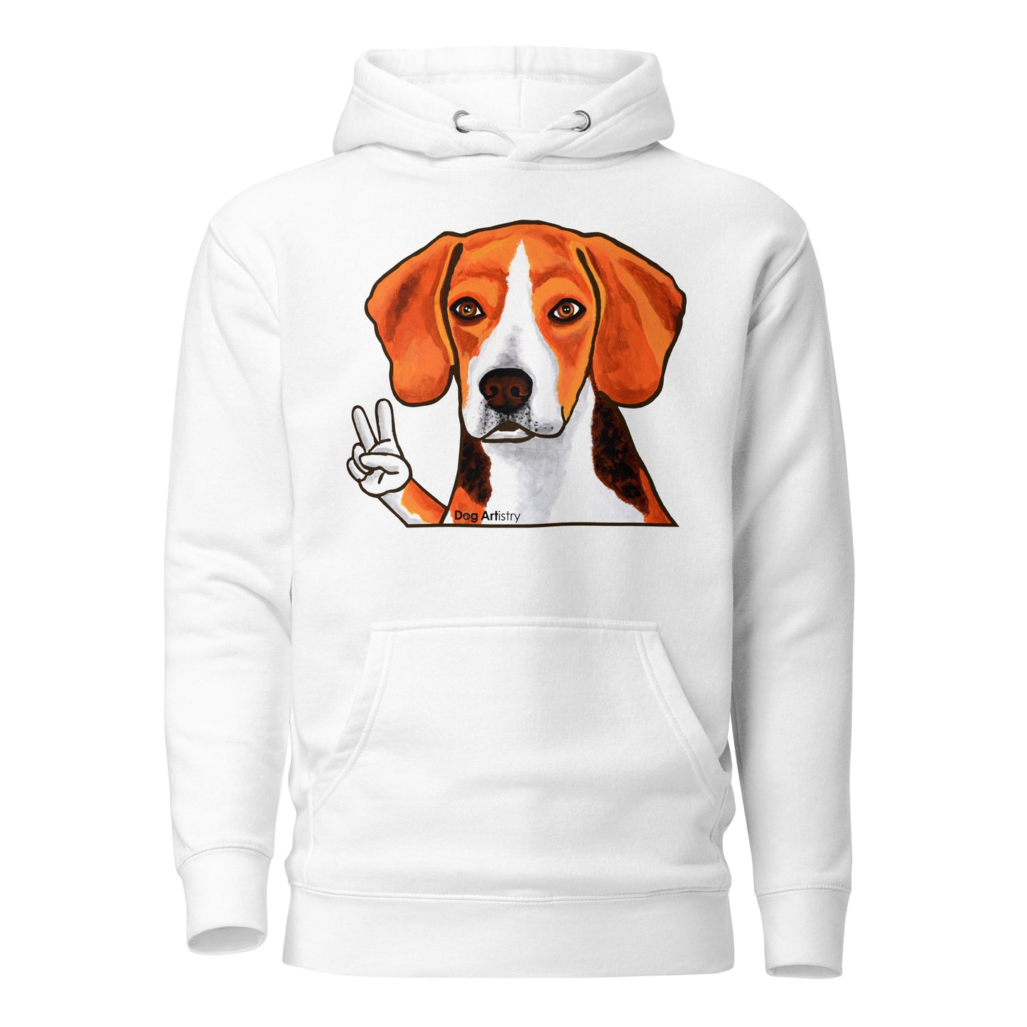 Beagle "Peace" Unisex Hoodie by Dog Artistry