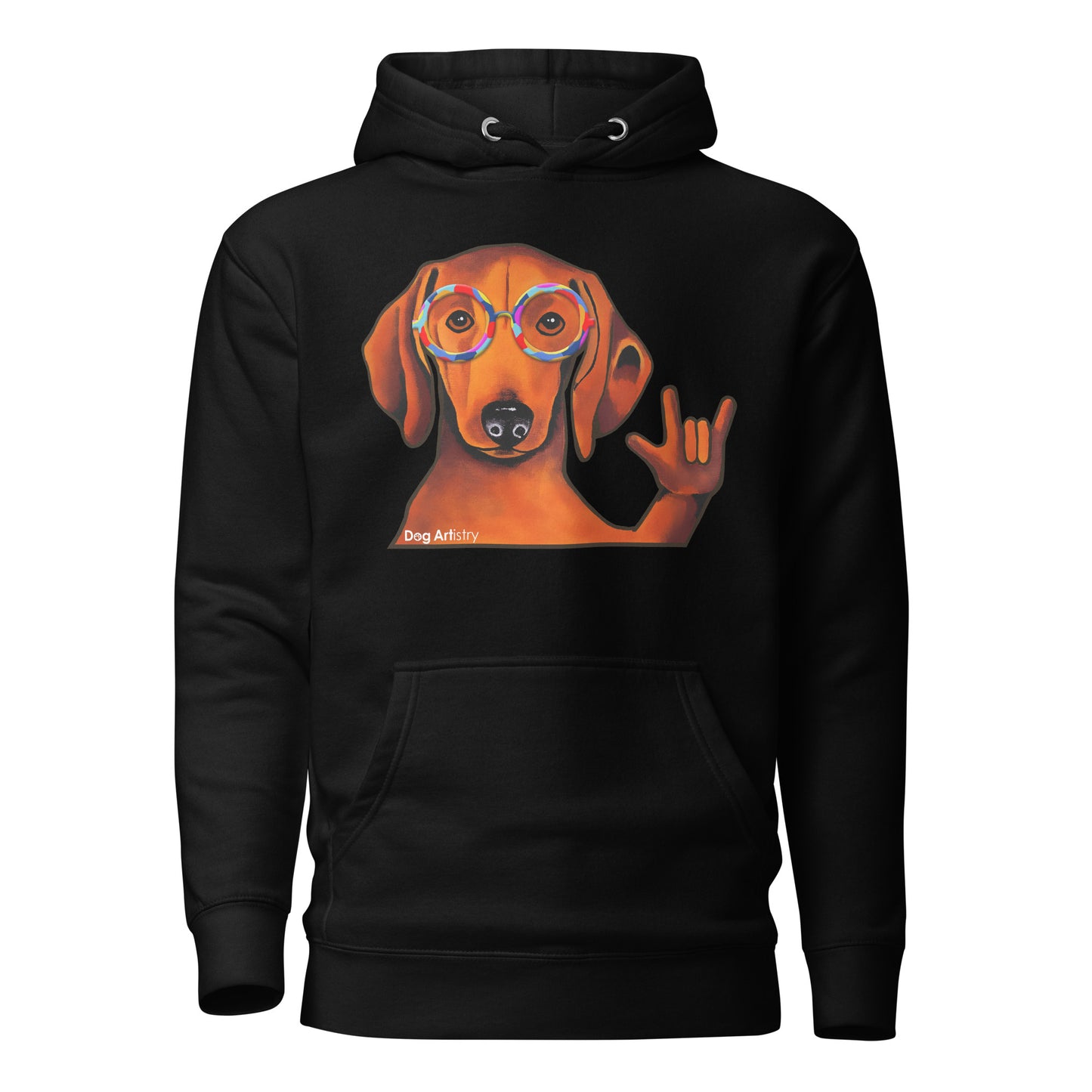 Dachshund "Love" Unisex Hoodie by Dog Artistry