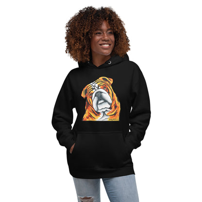 English Bulldog Unisex Hoodie by Dog Artistry