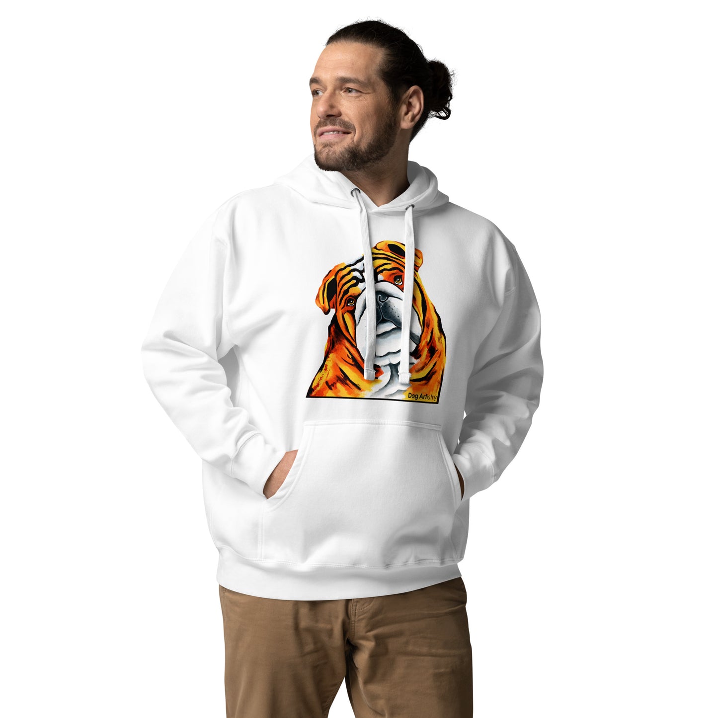 English Bulldog Unisex Hoodie by Dog Artistry