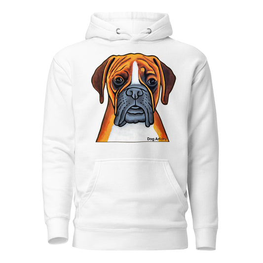 Boxer Dog Unisex Hoodie by Dog Artistry