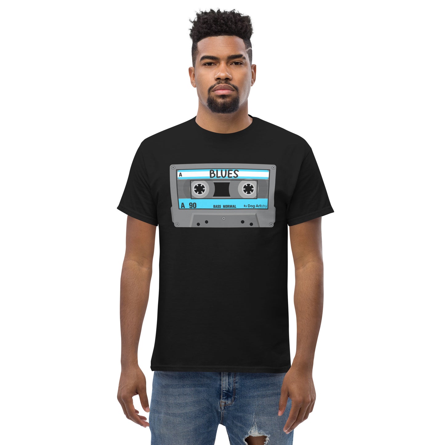 Blues Cassette Tape Men's classic tee by Dog Artistry