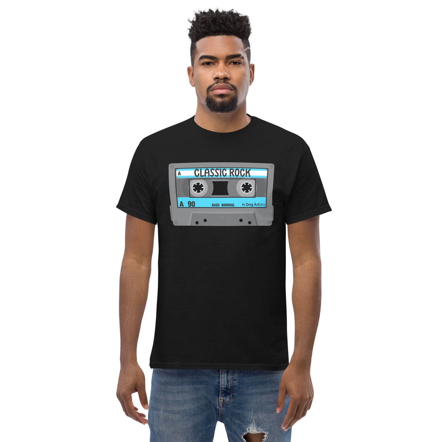 Classic Rock Cassette Tapes Men's classic tee by Dog Artistry
