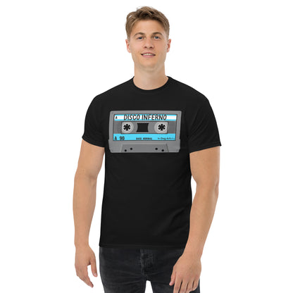 Disco Inferno Cassette Tape Men's classic tee by Dog Artistry