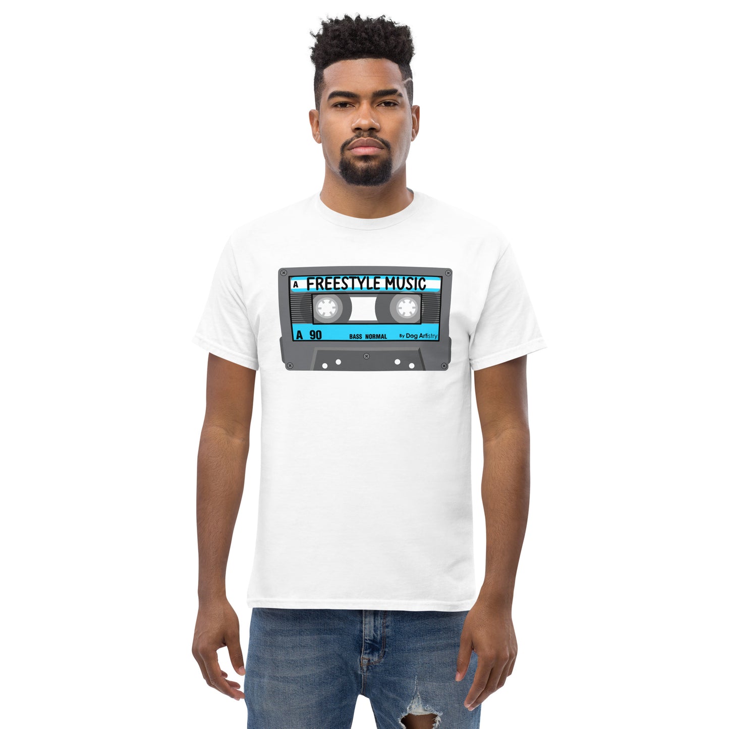 Freestyle Music Cassette Tape Men's classic tee by Dog Artistry