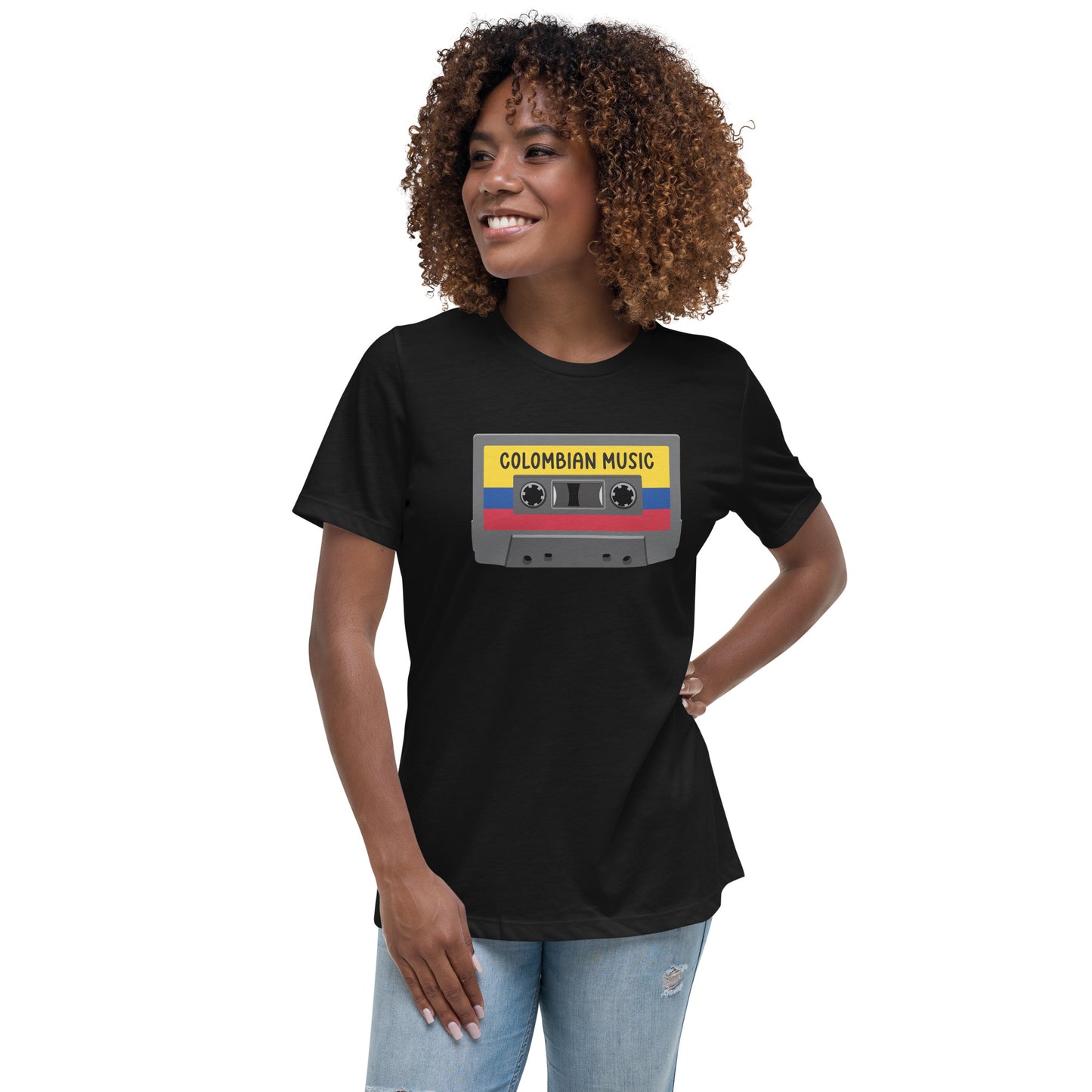 Colombian Music Cassette Tapes Women's Relaxed T-Shirt