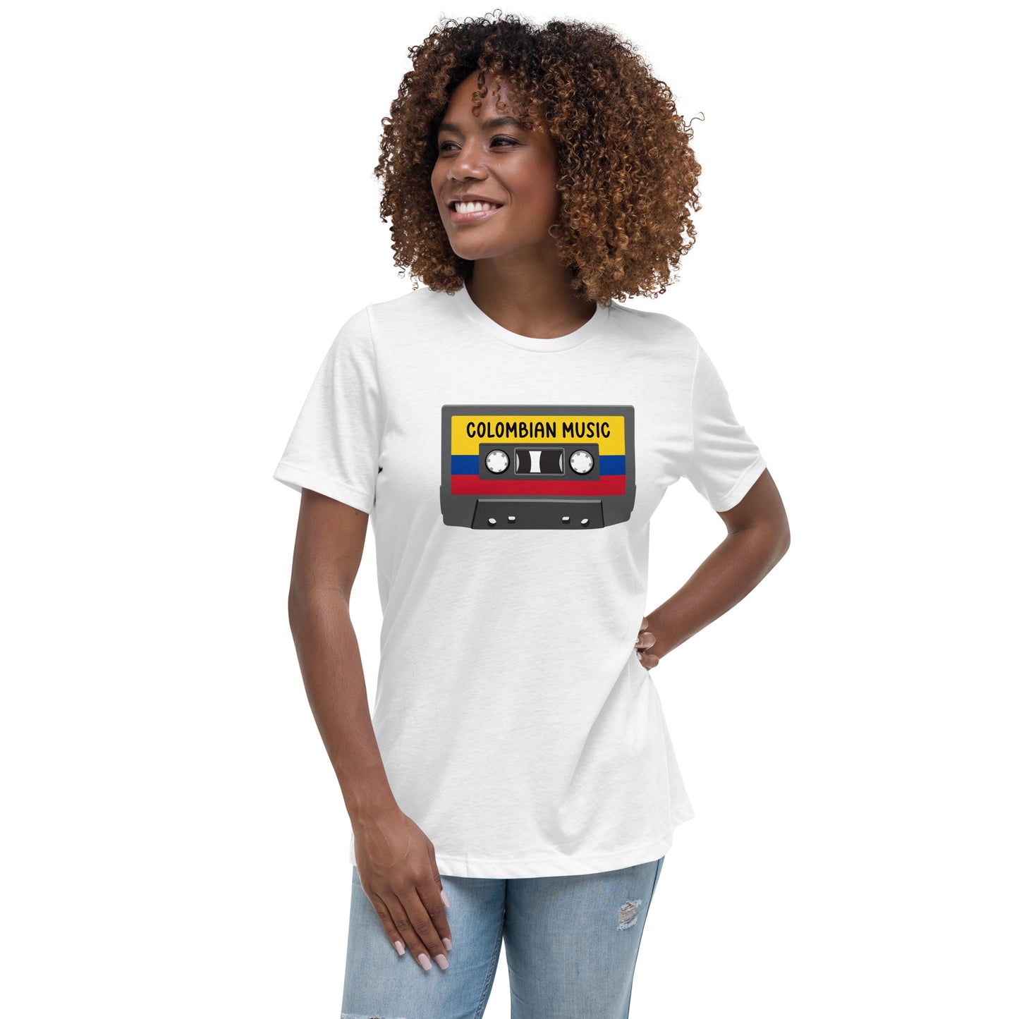 Colombian Music Cassette Tapes Women's Relaxed T-Shirt