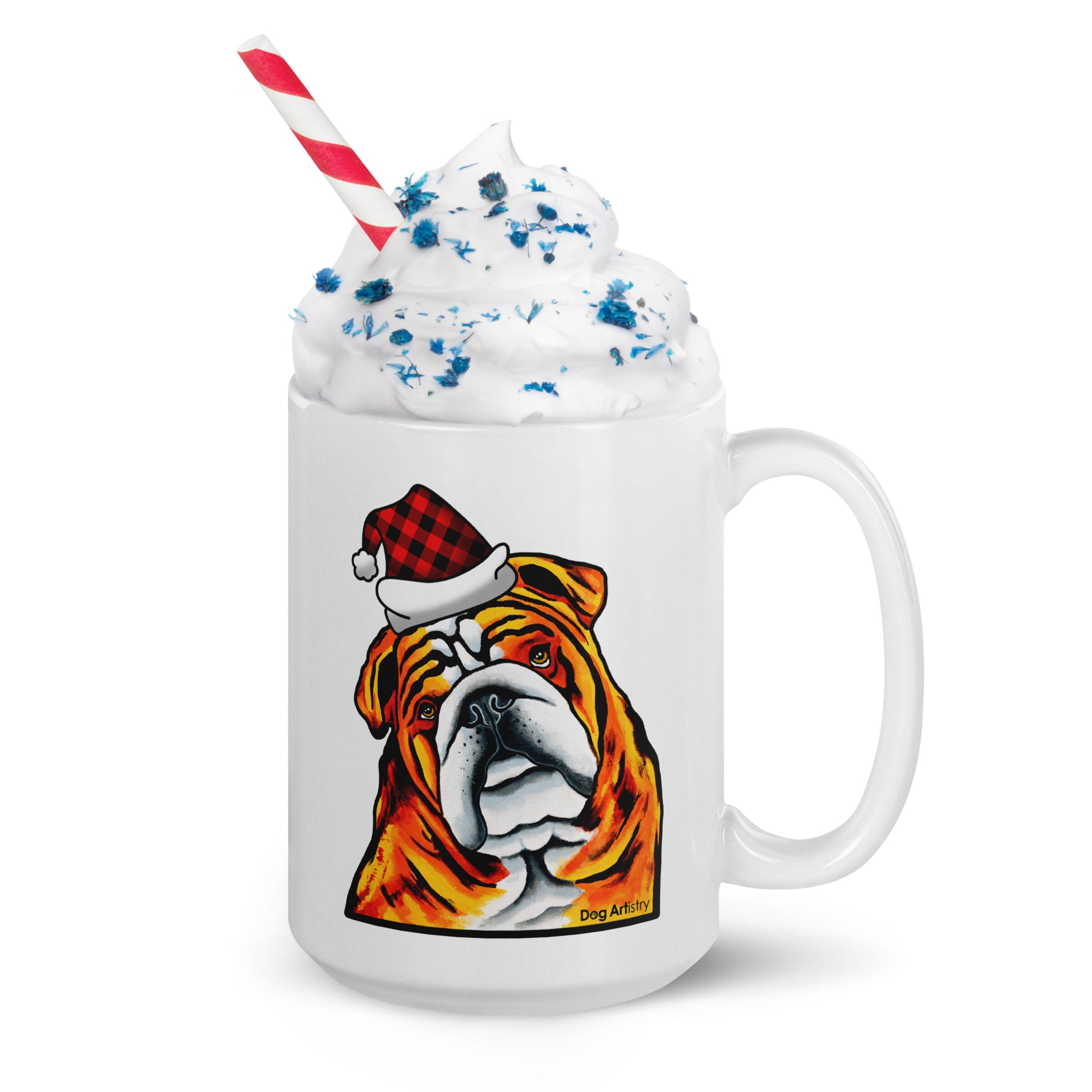 English Bulldog Nice-ish Holiday Mug by Dog Artistry