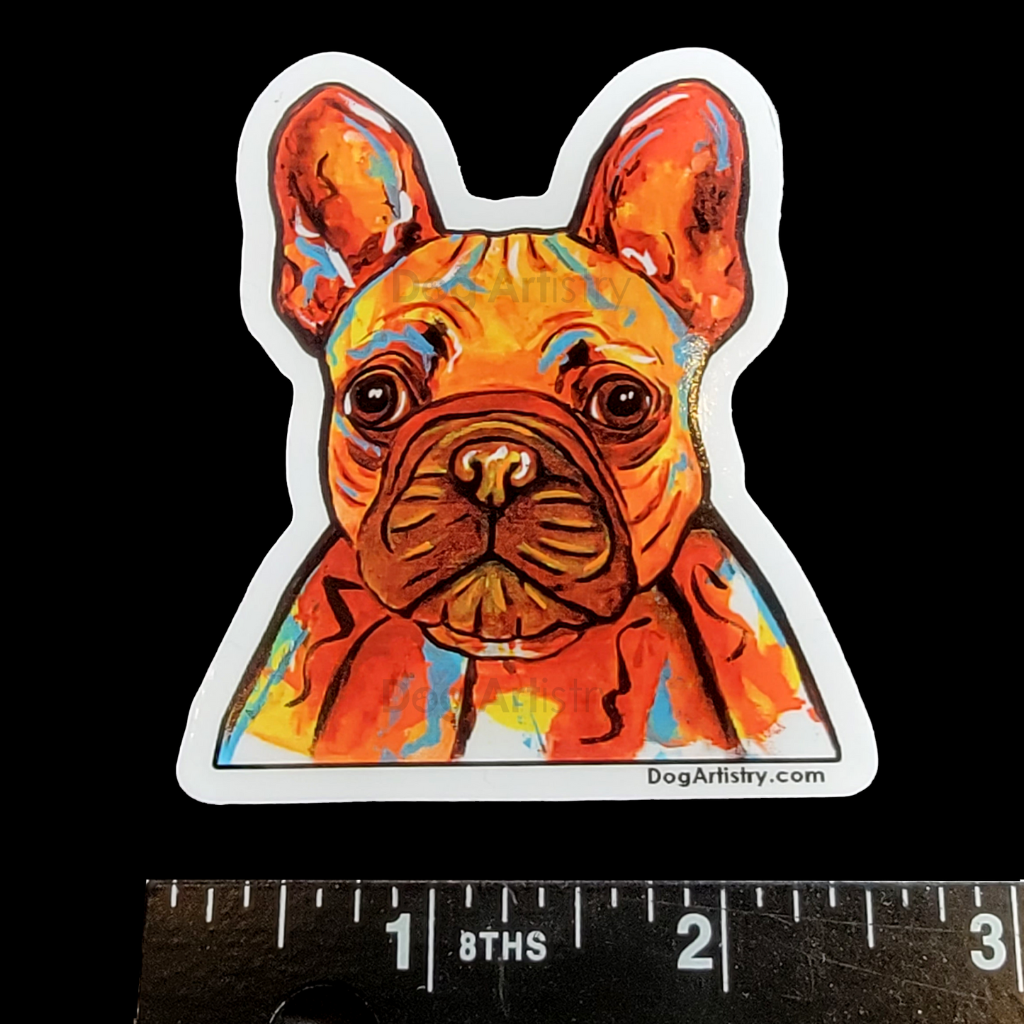 Dog Artistry French Bulldog Die-Cut Vinyl Sticker