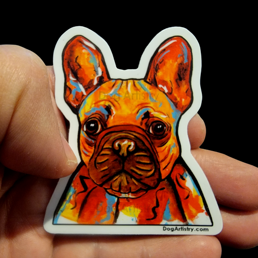 Dog Artistry French Bulldog Die-Cut Vinyl Sticker