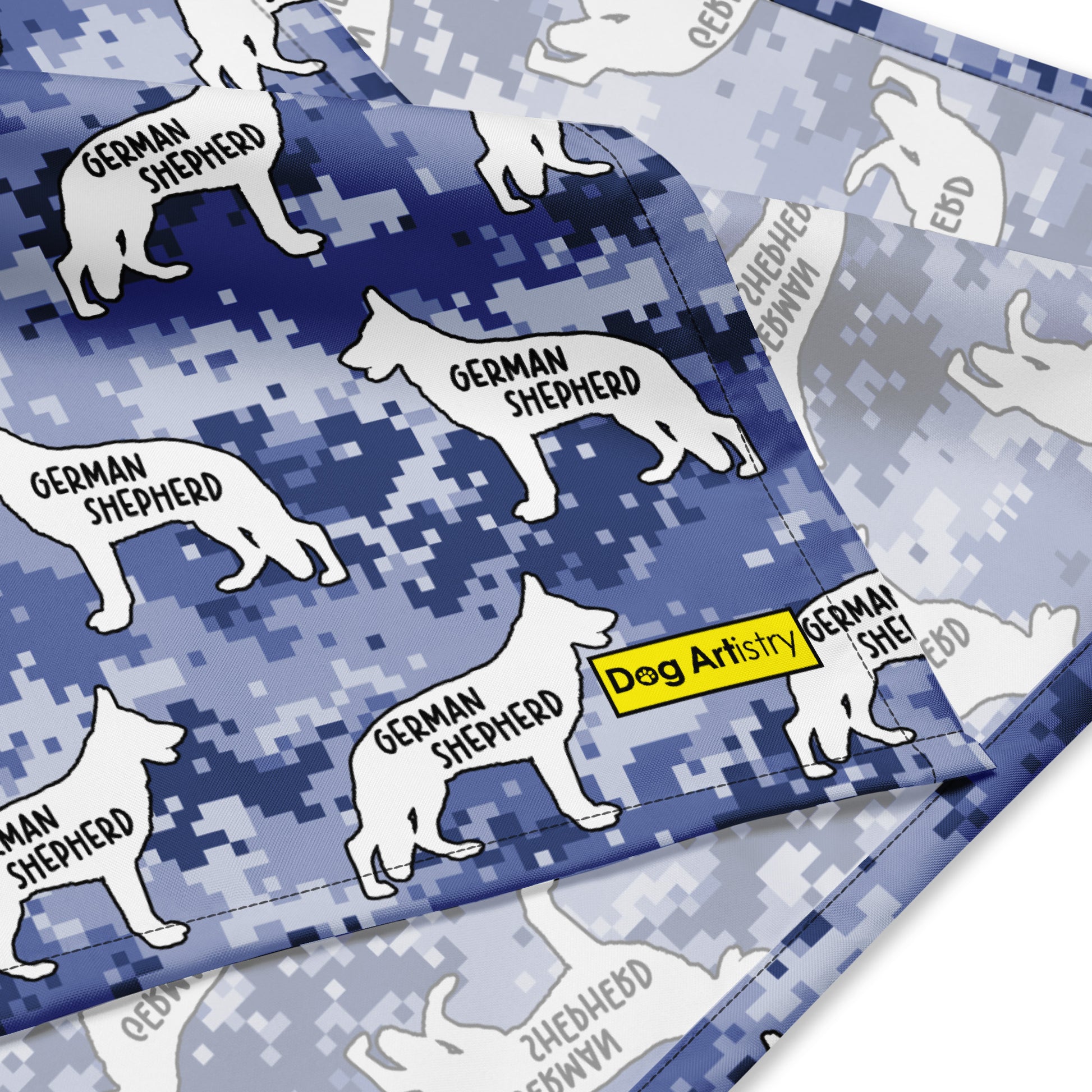 German Shepherd camouflage bandana by Dog Artistry