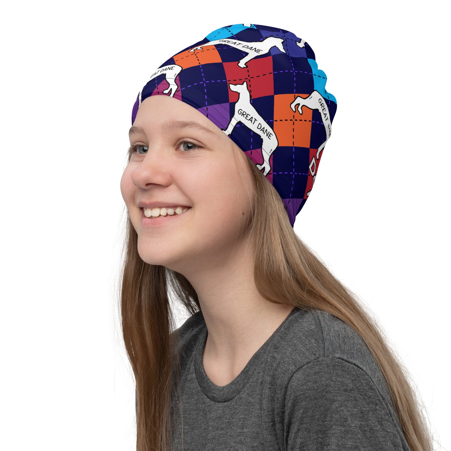 Great Dane Colorful Argyle Neck Gaiter