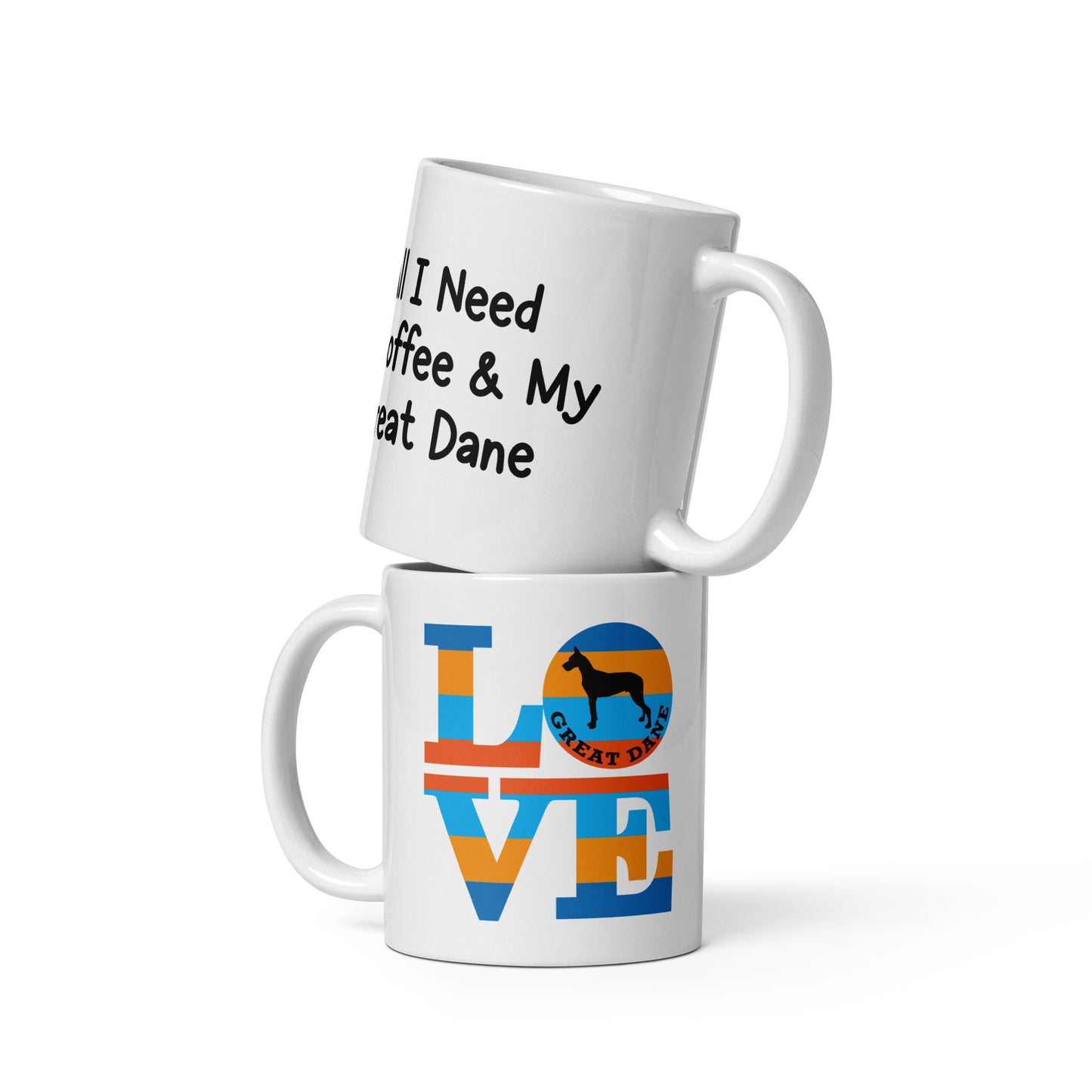 All I need is coffee & my Great Dane mug by Dog Artistry.