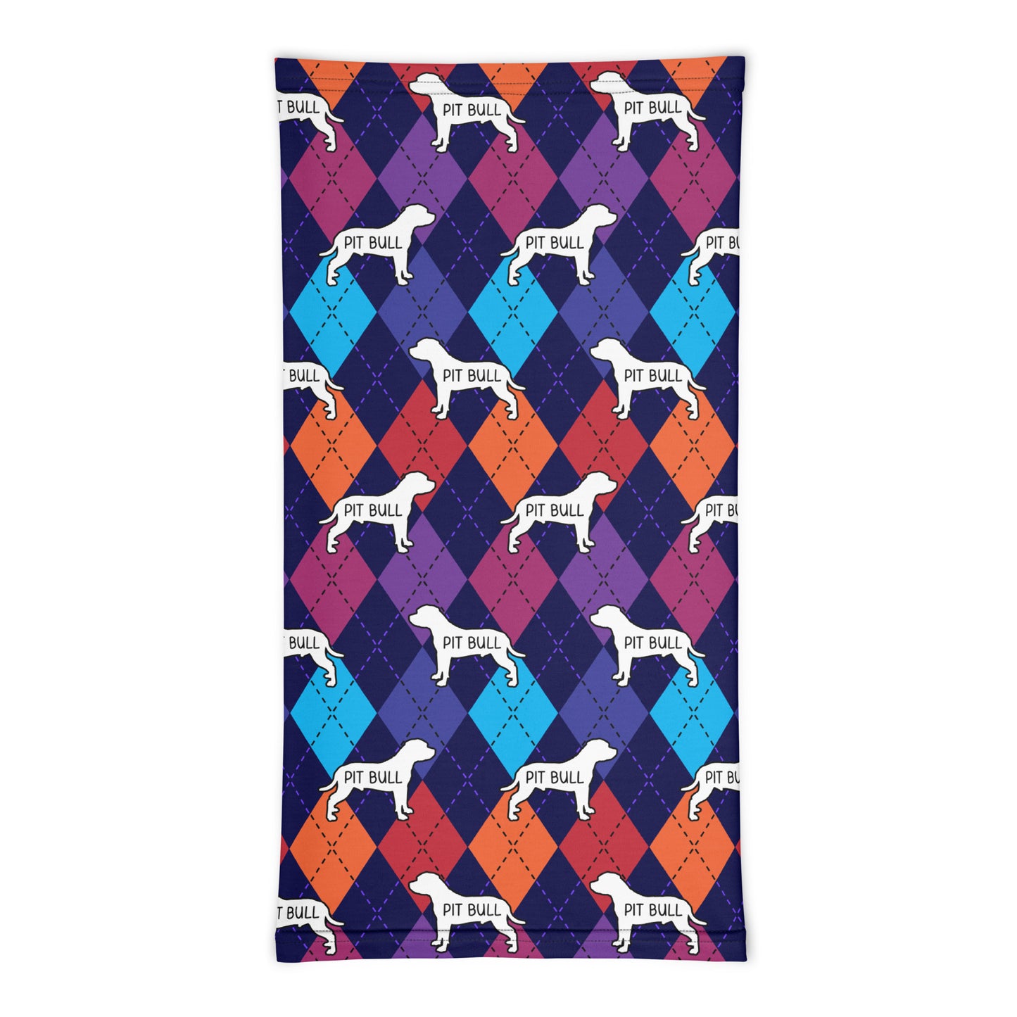 Pit Bull Colorful Argyle Neck Gaiter