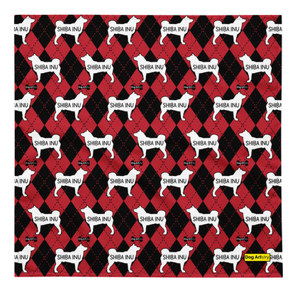 Shiba Inu Red and Black All-over print bandana
