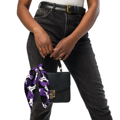 Shiba Inu Argyle Purple and Black All-over print bandana