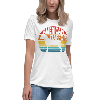 Sunset American Stafford Women's Relaxed T-Shirt