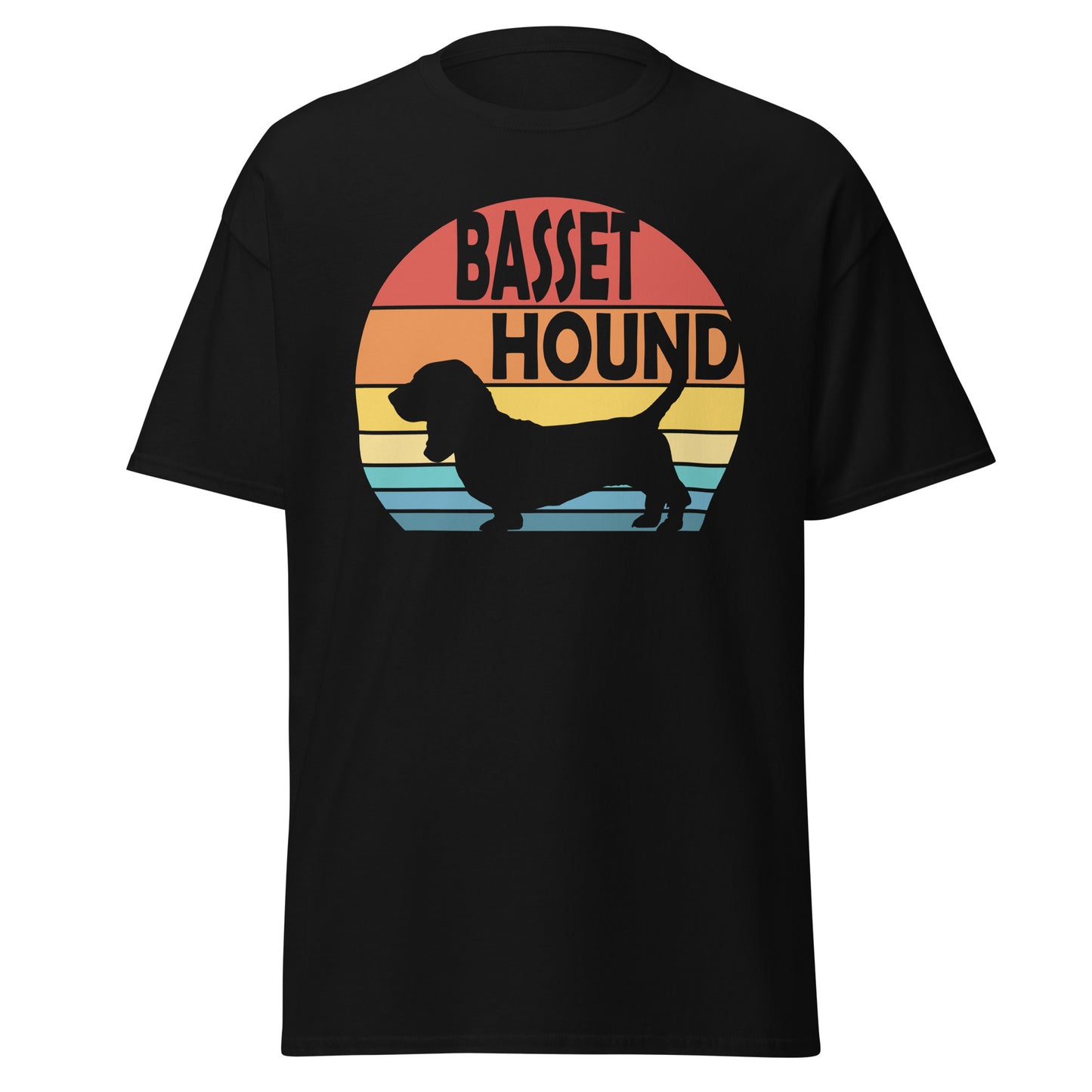 Sunset Basset Hound Men's classic tee